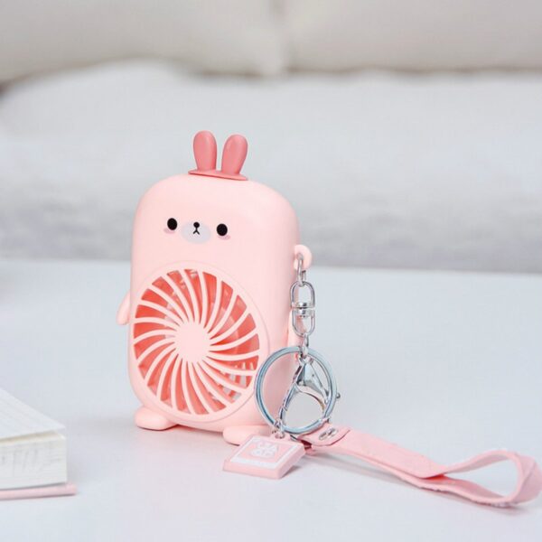 Cute Cartoon Key Ring Portable Fan Keychain 5