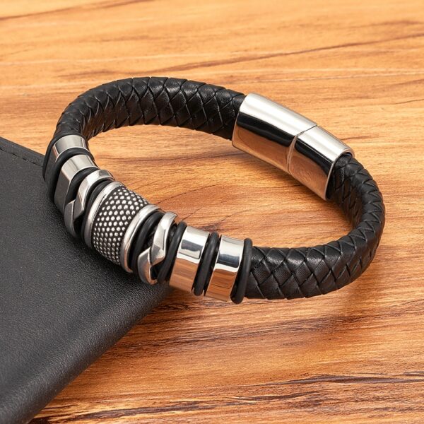 Classic Braided Rope Wrap Leather Bracelet for Men 1