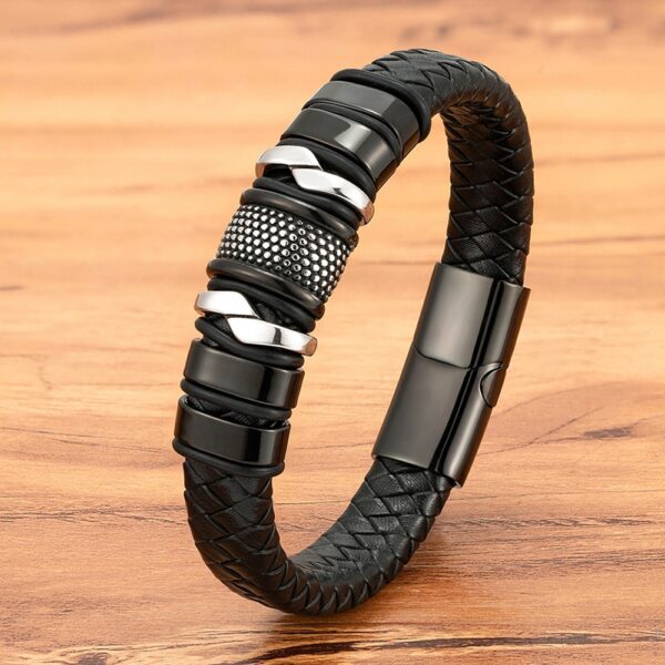 Classic Braided Rope Wrap Leather Bracelet for Men