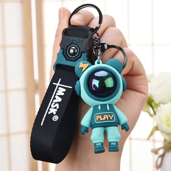 Spaceman Astronaut Keychain Wristlet Car Key Holder