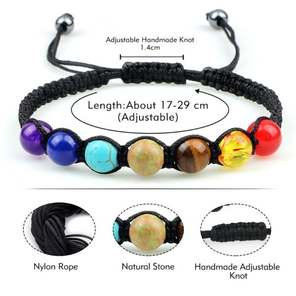 7 Chakra Adjustable Healing Beaded Bracelet 5
