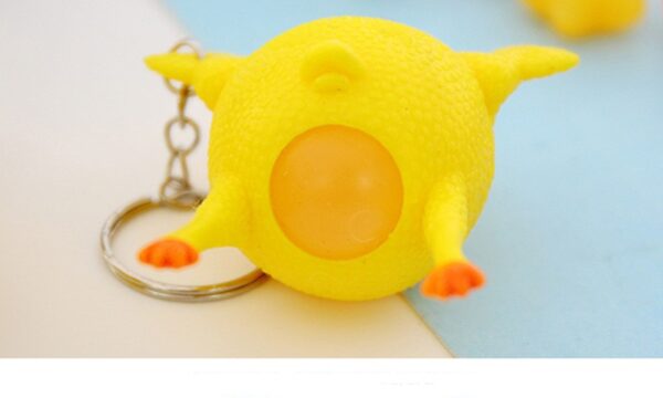 Squishy Chicken and Egg Toy Stress Relief Laying Egg Keychain 4
