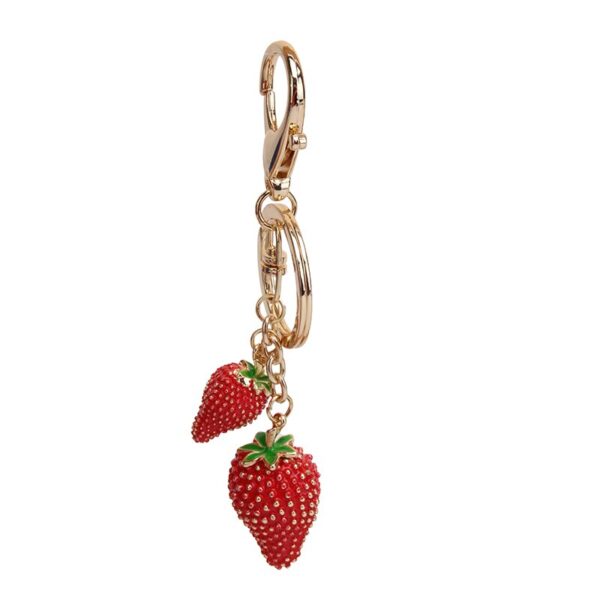 Red Strawberry Pendant Trendy Women Keychain Jewelry 6