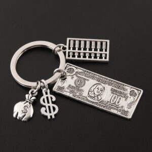 One hundred Dollar Keychain Handmade Gift Car Key Ring