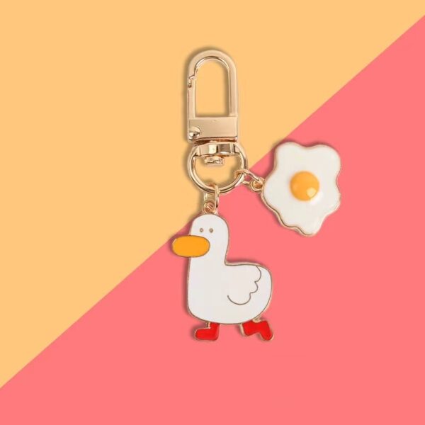 Cute Duck Chicken Fried Egg Keychain Bag Pendant Charm 3