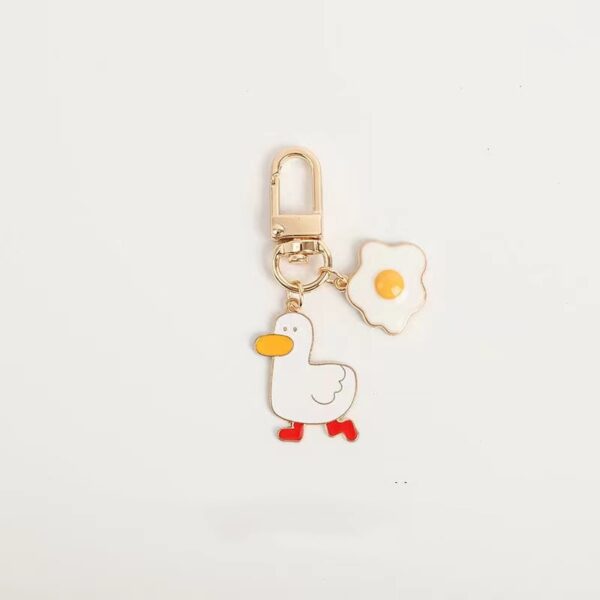 Cute Duck Chicken Fried Egg Keychain Bag Pendant Charm 4