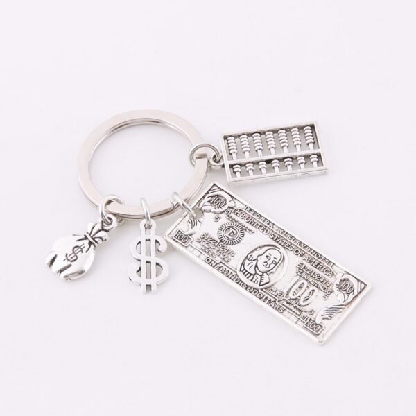 One hundred Dollar Keychain Handmade Gift Car Key Ring 6