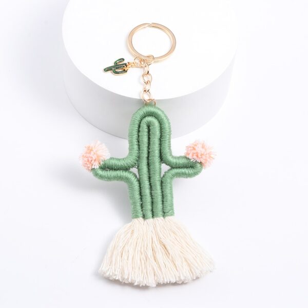 Handmade Cactus Desert Plant Keychain 1