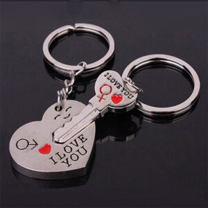 Couples Love Connecting Key Ring Set