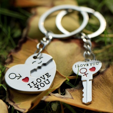 Couples Love Connecting Key Ring Set 2