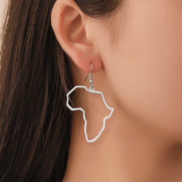 Large African Map Big Earrings Exaggerate 5