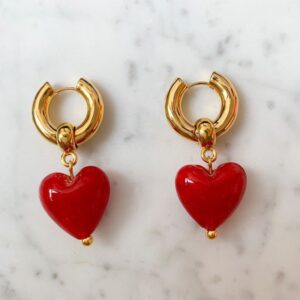 Vintage Heart Women Earrings