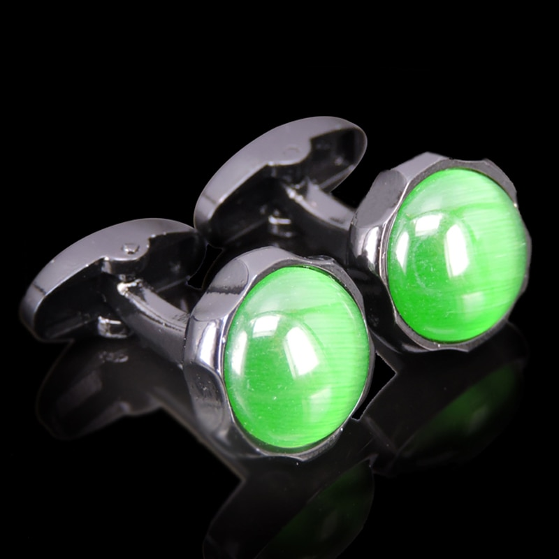 Green Crystal Cufflinks