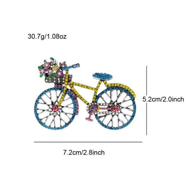 Bicycle Oversized Brooch Size