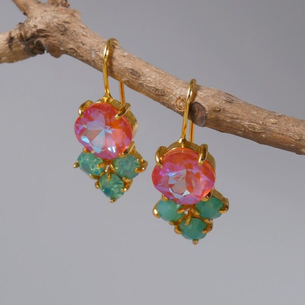 Cute Rainbow Crystal Dangle Earrings 4