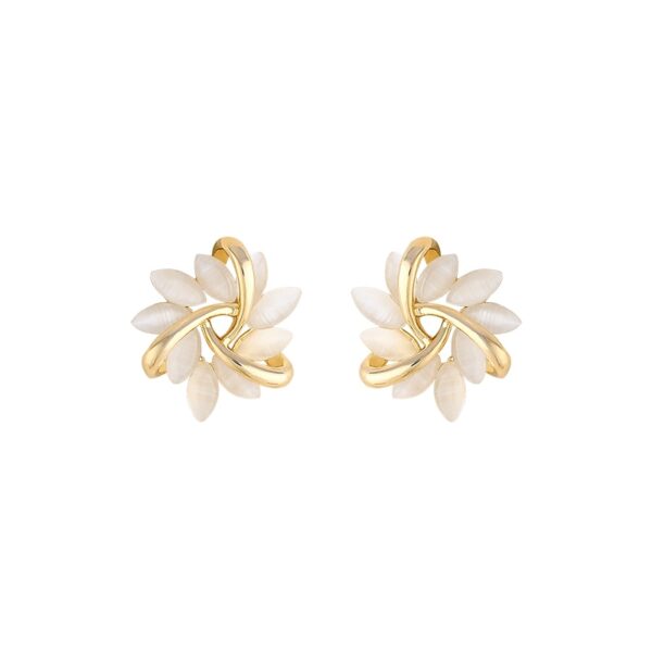 Elegant And Exquisite Opal Petal Circle Earrings 5
