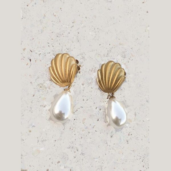 Pearly Shell Dangle Earrings 5