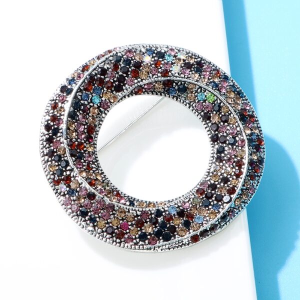 Trendy Circle Design Brooch Pin For Women Jewelry 4
