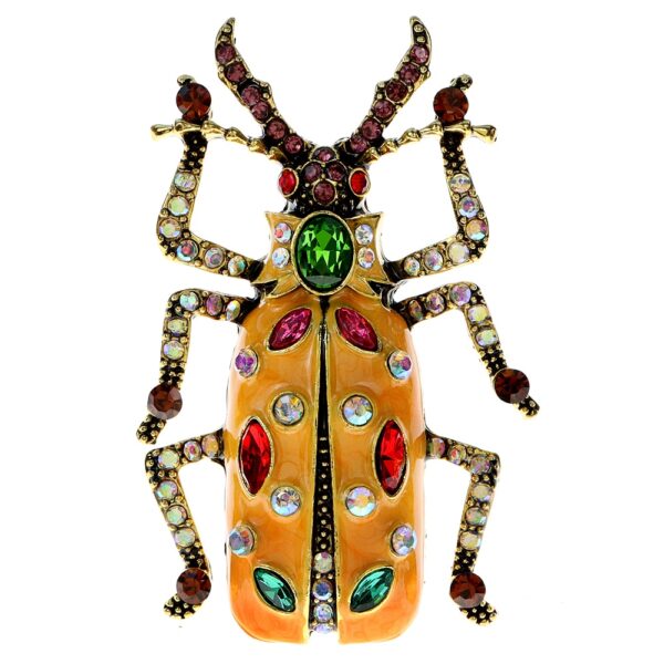 Big Enamel Beetle Brooches Women Fashion Pin Jewelry 1