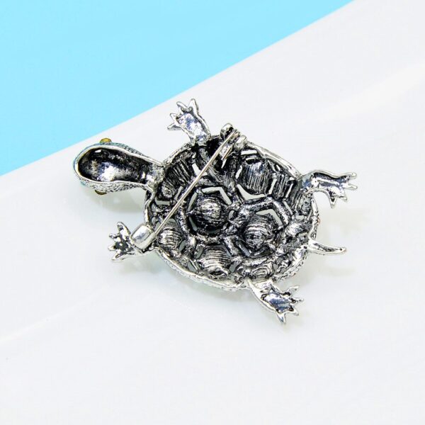 Cute Turtle Rhinestone Brooch Women Unique Jewelry 5