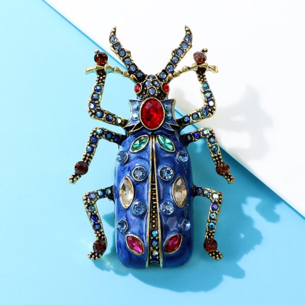 Big Enamel Beetle Brooches Women Fashion Pin Jewelry 5