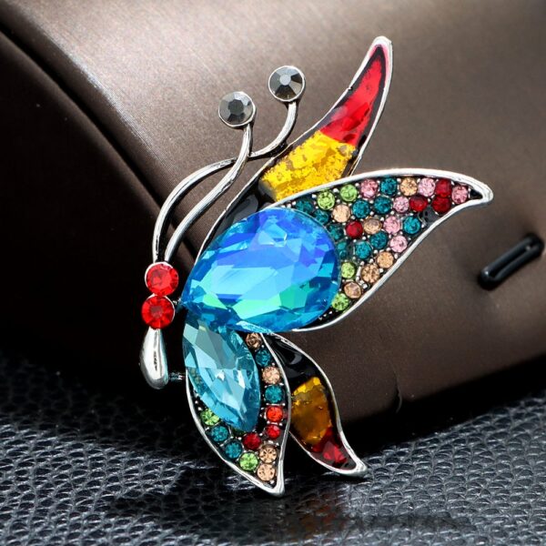 Rhinestone Butterfly Brooches Women Insect Jewelry 4