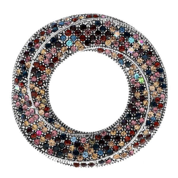 Trendy Circle Design Brooch Pin For Women Jewelry 1
