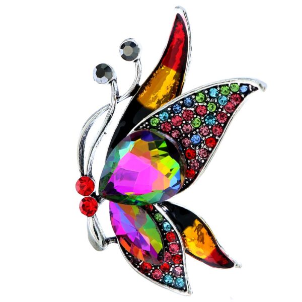 Rhinestone Butterfly Brooches Women Insect Jewelry 1
