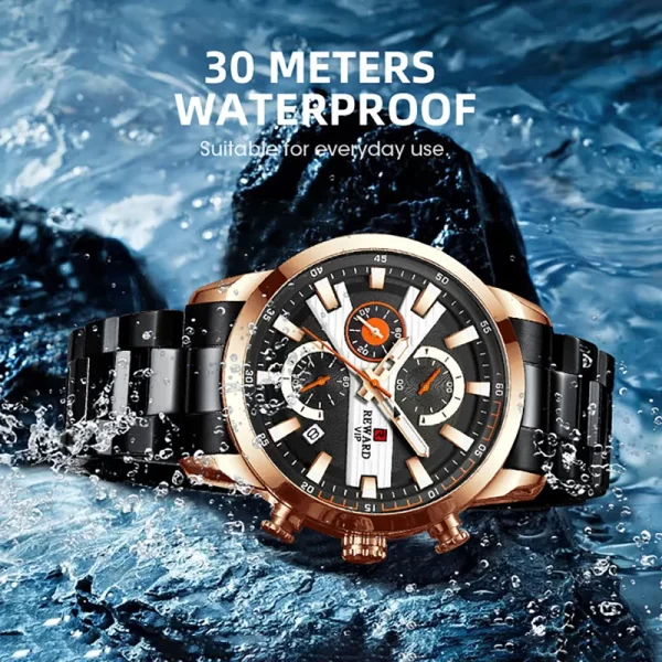 Business Men's Simple Watches Waterproof Quartz Wristwatch 4