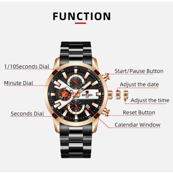Business Men's Simple Watches Waterproof Quartz Wristwatch 2