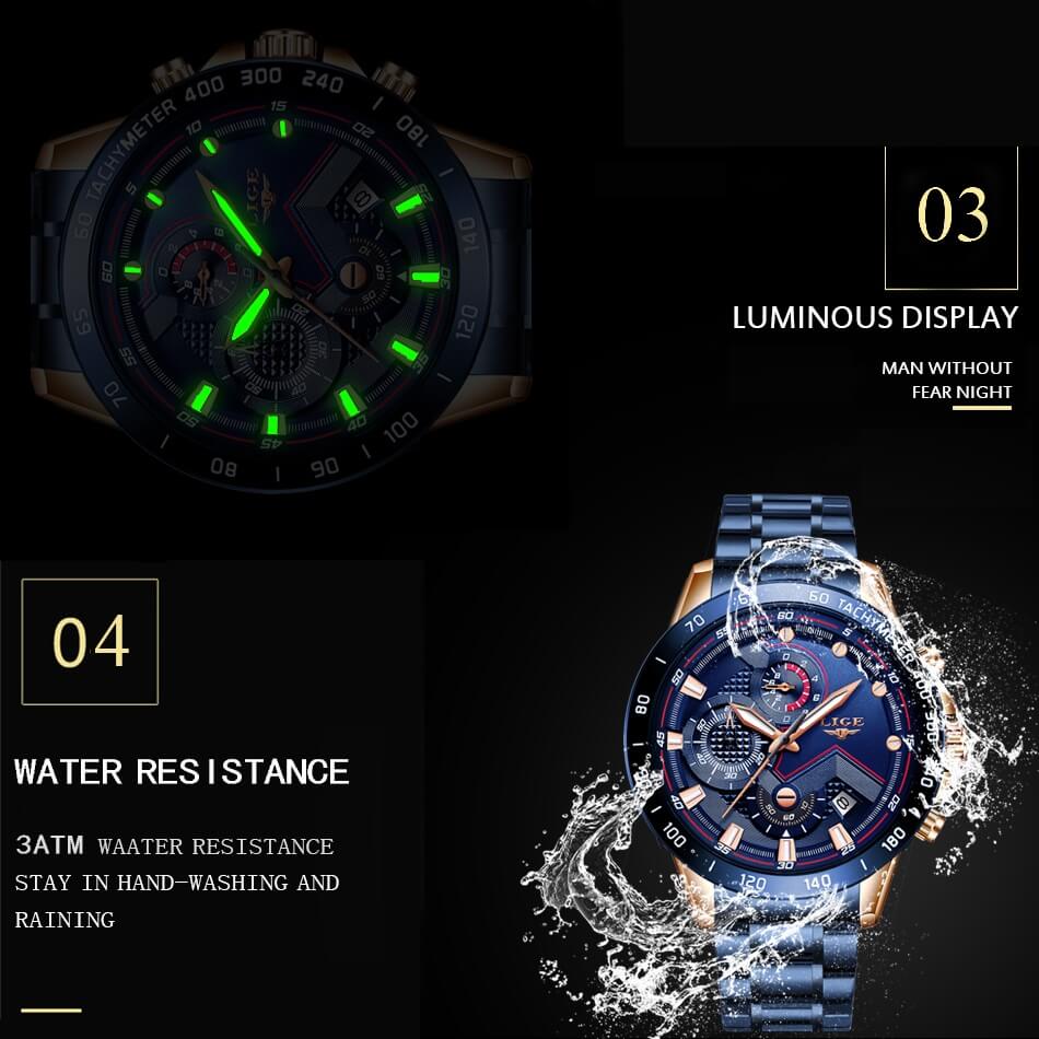 Waterproof Business Quartz Watch Details 2