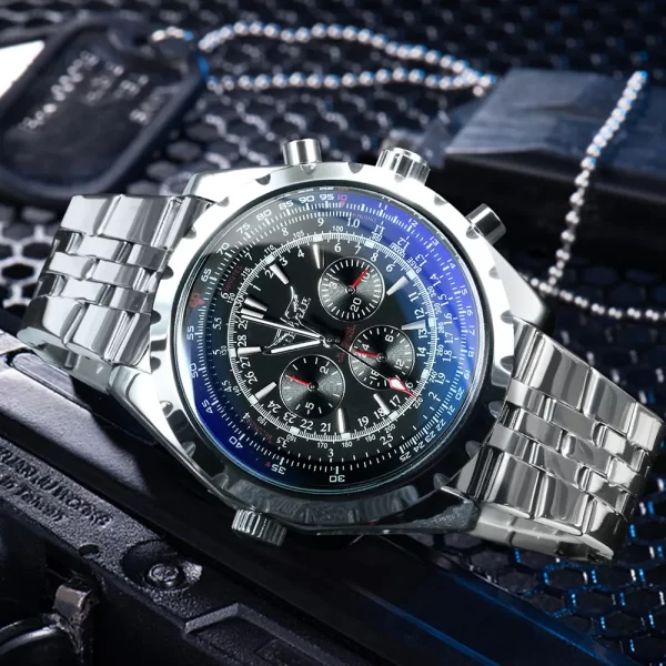Military Stainless Steel Automatic Mechanical Sport Watch for Men 1