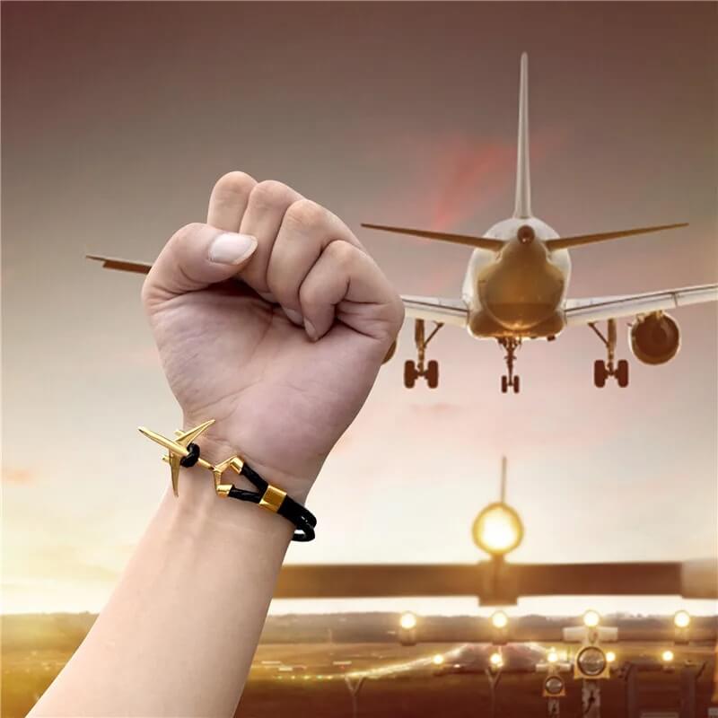 GOLD Airplane Bracelet (2)