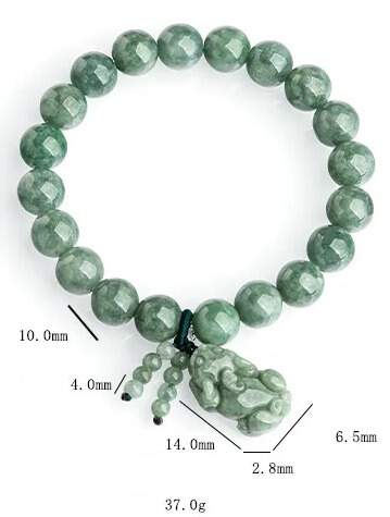 Jad bead and bracelet size
