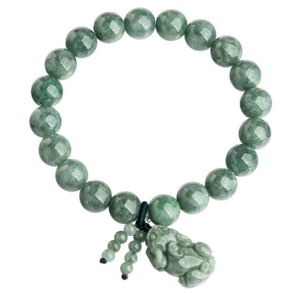 Natural Green Jade Wealth Pixiu Bracelet