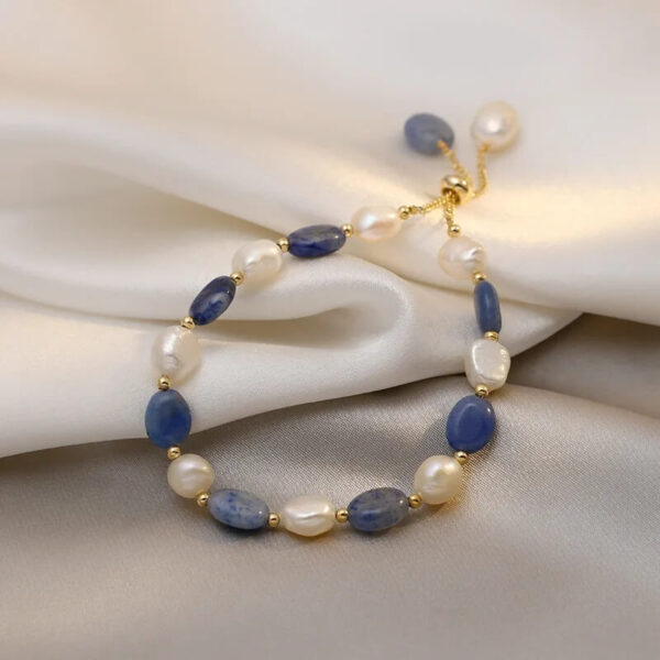 Baroque Stone & Natural Freshwater Pearl Bracelet