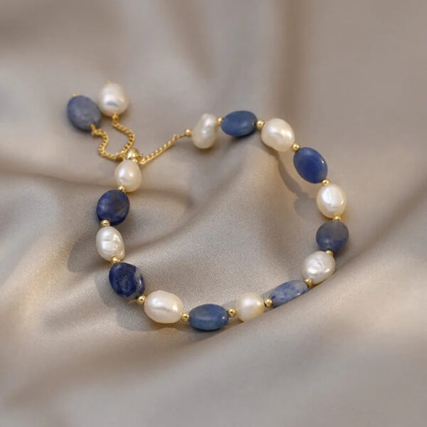Baroque Stone & Natural Pearl Bracelet