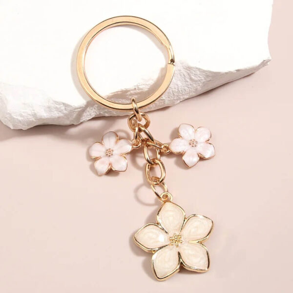 Cute Sakura Blossom Flower Keychain
