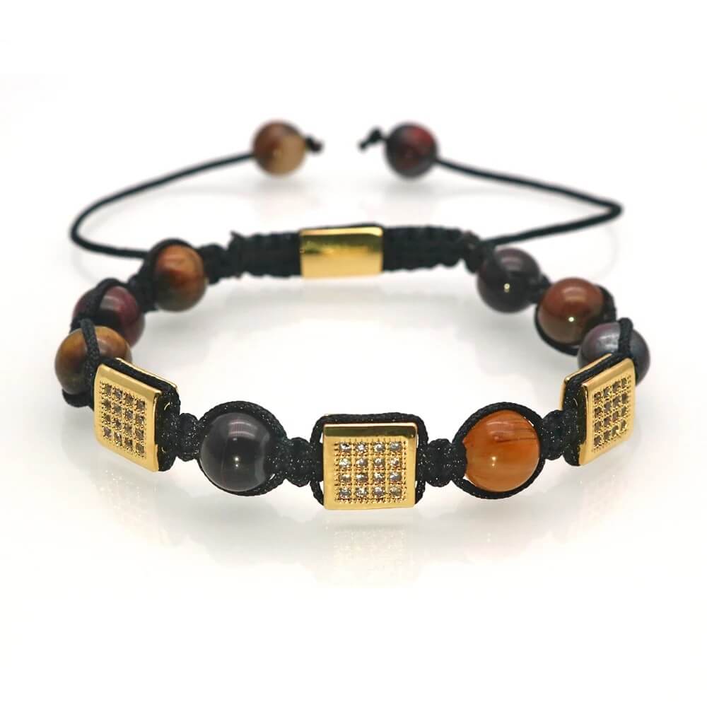Cz beads adjustable bracelet