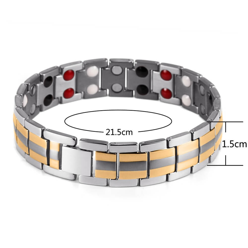 4 Element Titanium Magnetic Therapy Health Bracelet Size
