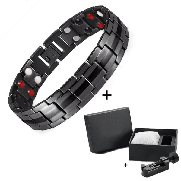 Black Magnetic Therapy Health Bracelet Pain Relief