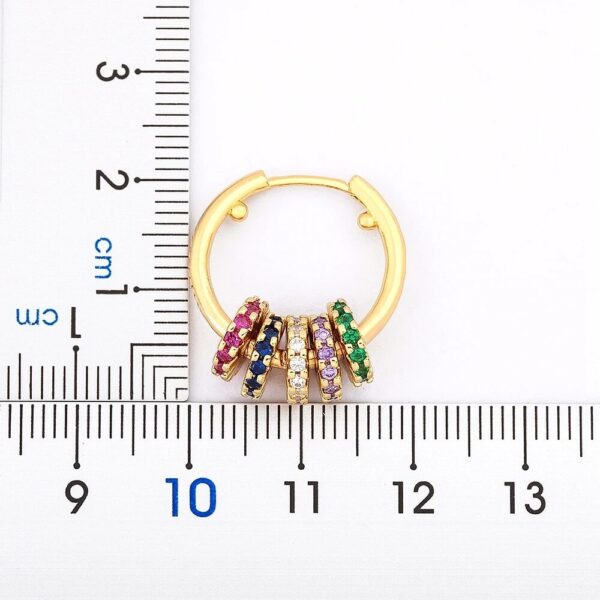 Bohemia Colorful Cubic Zircon Beads Drop Earrings SIZE