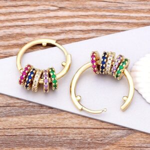 Bohemia Colorful Cubic Zircon Beads Drop Earrings for Women