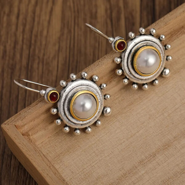 Dotted Pearl Drop Earrings Women Jewelry (1)