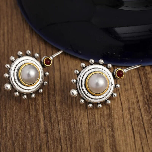 Dotted Pearl Drop Earrings Women Jewelry (2)