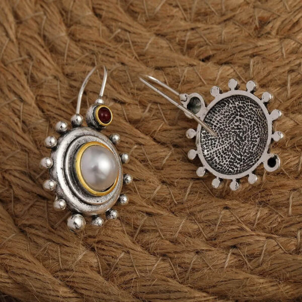Dotted Pearl Drop Earrings Women Jewelry (3)