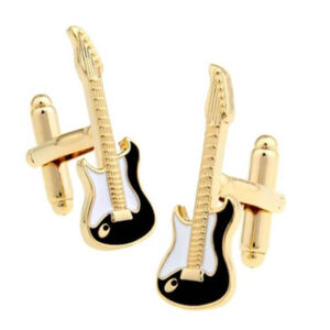 Gold Electric Guitar Cufflinks