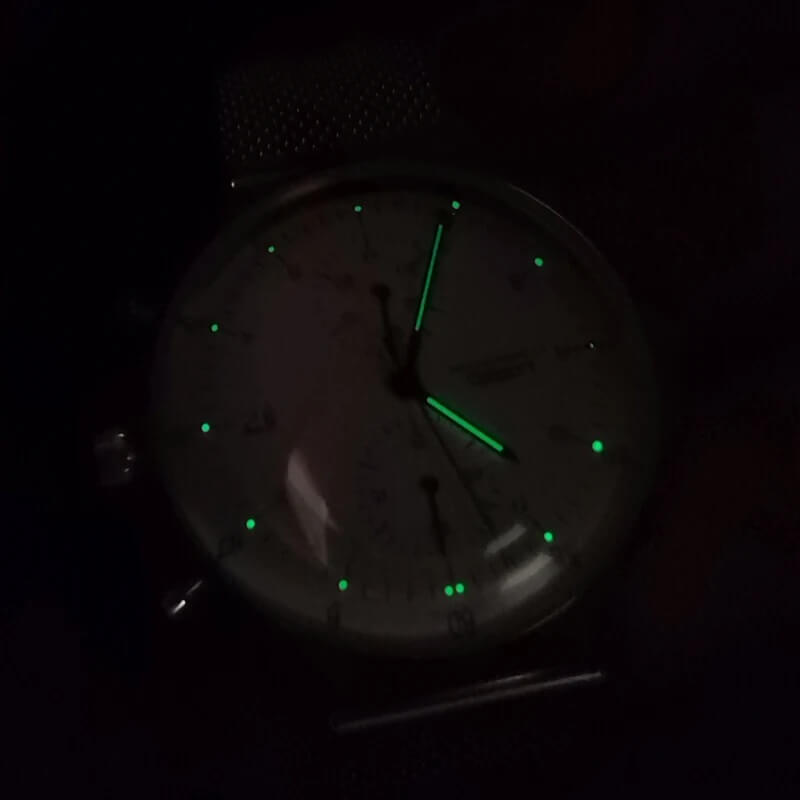 Luminous Steel Mens Simple Business Wristwatch