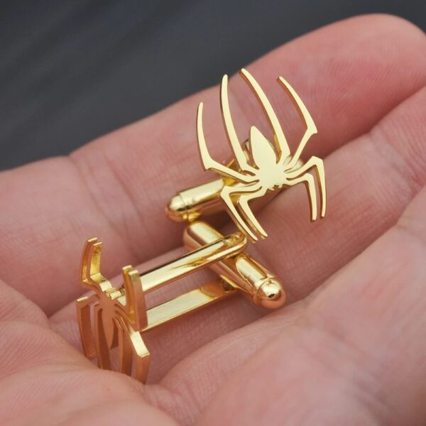 Men's Animal Spider Cufflinks Jewelry Gift Set (2)