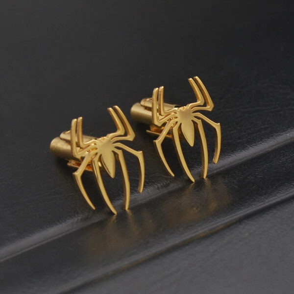 Men's Animal Spider Cufflinks Jewelry Gift Set (3)